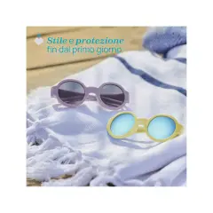 Occhiali da Sole 0 Mesi + Giallo - Lenti a Specchio Protezione UV - estivo mare