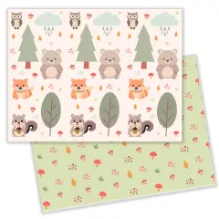 Maxi Tappeto Gioco Pieghevole Primi Passi cm 200x150, Alto Spessore 10mm, Funny Wood - Primi giochi