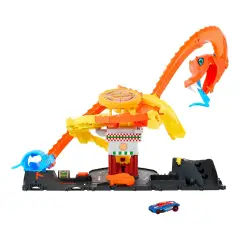 Hot Wheels City T-Rex Battaglia Infuocata - Veicoli, garage e piste