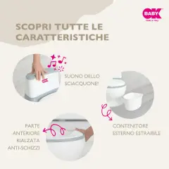 Vasino per Bambini con Suono dello Sciacquone e Coperchio - vasini e riduttori