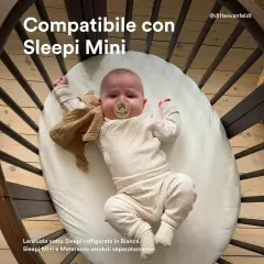 Stokke Sleepi V3 Mini Lenzuolo Sotto Culla Flower Ecru Ocs - lenzuolini