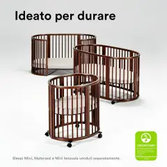 Stokke Sleepi V3 Lenzuolo Sotto Letto con Angoli Flower Ecru Ocs cm. 140 - lenzuolini