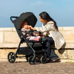 Passeggino Leggero 1.Moov GioJoy Nero, Comodità e Sicurezza per le Tue Passeggiate - passeggini compatti