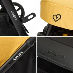 Passeggino Leggero 1.Moov GioJoy Giallo, Comodità e Sicurezza per le Tue Passeggiate - passeggini compatti