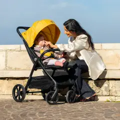 Passeggino Leggero 1.Moov GioJoy Giallo, Comodità e Sicurezza per le Tue Passeggiate - passeggini compatti