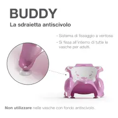 Sdraietta Bagno Buddy Con Seduta Antiscivolo 0-8 Mesi - vasche
