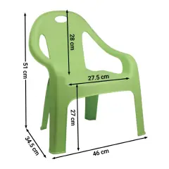 Sedia per Bambini in Plastica Monoblocco per Esterni, Impilabile, Colori Assortiti - tavoli gioco