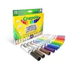 Crayola Pennarelli Punta Maxi Superlavabili Confezione 12 Pezzi - Pennarelli