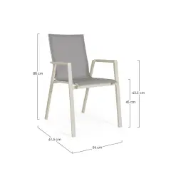 Sedia Isacco Con Braccioli Krion Pelican - tavoli, sedie e poltroncine