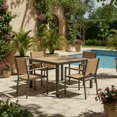 Hilija Anthracite Table 136x136 H75 - tables, chairs and armchairs