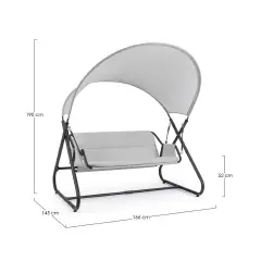 Dondolo Arkell 2 Posti Grigio-antracite - set e salotti