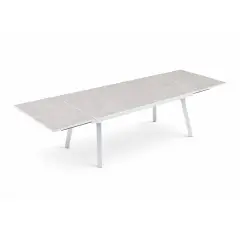 Tavolo Merano Stone Bianco Allung.170/220/270x90 Cm in Alluminio - tavoli, sedie e poltroncine