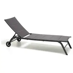 Lettino Prendisole Da Giardino Jask Antracite Salmar - divani e poltrone