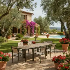 Tavolo in Alluminio Otranto Allungabile cm 135/270 - tavoli, sedie e poltroncine