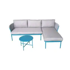 Turquoise Tropea Lounge With Chaise Lounge - sets and lounges