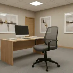 Poltrona Per Ufficio Pipol Grigia 58X58X H118 cm - Arredo per l'ufficio