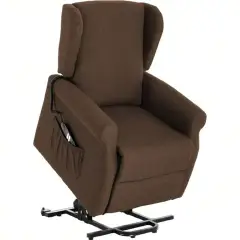 Poltrona Relax Elettrica Chiara Dual Lift Marrone - Salottini e arredi morbidi