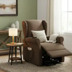 Poltrona Relax Elettrica Chiara Dual Lift Marrone - Salottini e arredi morbidi