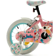 Bicicletta Bambina 12" Jade Rosa Con Rotelline Stabilizzatrici - biciclette bambini