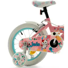 Bicicletta Bambina 16" Jade Rosa Con Rotelline Stabilizzatrici - biciclette bambini