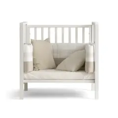 Lettino Evolutivo Win Pali Bianco/Tortora 6in1 con Tessile Righe Tortora - collezioni