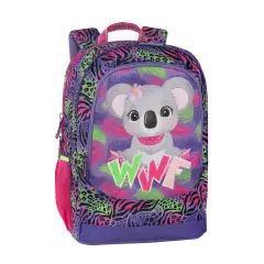 Wwf Illustrato Zaino Scuola Organizzato Trolley Staccabile Koala - zaini trolley