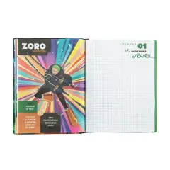 One Piece Diario Scuola 12 Mesi Standard Verde - diari