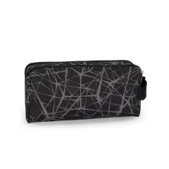 Comix Astuccio Portapenne Scuola 2 Zip Allover Grid - bauletti tombolini bustine