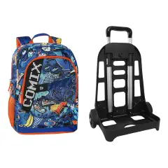 Comix Ultra Bright Organized Trolley Backpack Detachable Jam Boy - trolley backpacks
