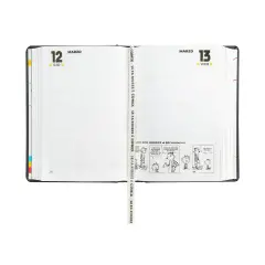 Comix School Diary 16 Months Mini Black&silver - diaries