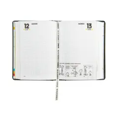 Comix School Diary 16 Months Mini Charcoal - diaries