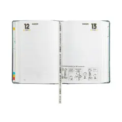 Comix Mini Gear Black 2025-2026 School Agenda 16 Months - diaries