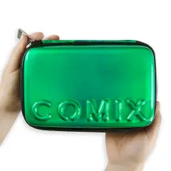 Comix Astuccio Scuola Corredo Maxi Zip Classic Verde - astucci colori