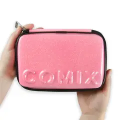 Astuccio Scuola Comix Maxi Zip Rosa Glitter con Corredo Completo - astucci colori