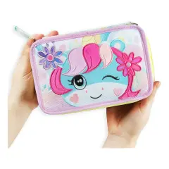 Mofumofu Astuccio Scuola Corredo 3 Zip Unicorno - astucci colori