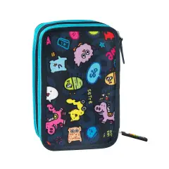 Scomix School Case Corredo 3 Zip Allover - case colors