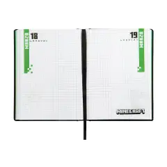 Minecraft Diario Scuola 12 Mesi Standard Black Pixel - diari