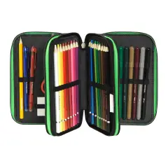 Minecraft Astuccio Scuola Corredo 3 Zip Pixel - astucci colori