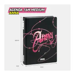 Anna Pepe School Diary 16 Months Medium Black - diaries