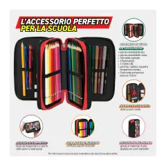 Comix Wave Astuccio Scuola Corredo 3 Zip Beep Boy - astucci colori