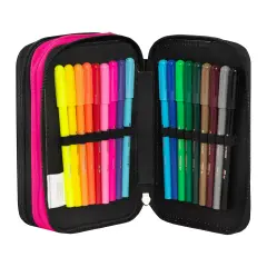 Comix Wave Astuccio Scuola Corredo 3 Zip Geo Girl - astucci colori