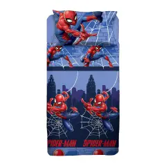 Set Lenzuolo Letto Singolo Spiderman in Flanella - regalo e gadget valigeria