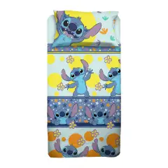 Set Lenzuolo Letto Singolo Stitch in Flanella - regalo e gadget valigeria
