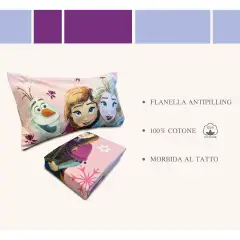 Set Lenzuolo Letto Singolo Frozen in Flanella - regalo e gadget valigeria
