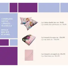 Set Lenzuolo Letto Singolo Frozen in Flanella - regalo e gadget valigeria