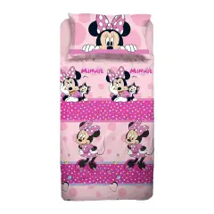 Set Lenzuolo Letto Singolo Minnie in Flanella - regalo e gadget valigeria