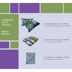 Completo Letto 1 Piazza Hulk Piazzato - regalo e gadget valigeria