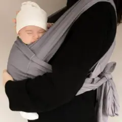 Fascia Porta Bebè Easy Sling Di Bamboom Grigio - marsupi e zaini porta bimbo