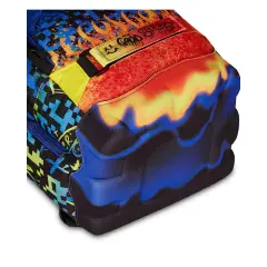 Scribbled Flame Dual School Backpack - school backpacks