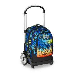 Scribbled Flame Zaino Scuola Trolley Tyre - zaini trolley